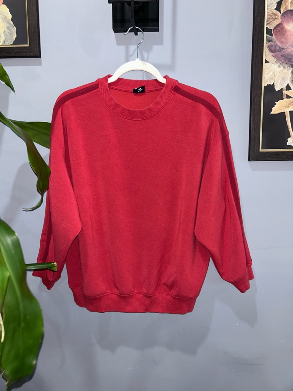 Pact Women Red Crewneck Sweatshirt - sz XS